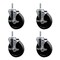 Service Caster 5 Inch Phenolic Wheel Swivel 58 Inch Threaded Stem Caster Set with Brake SCC SCC-TS20S514-PHS-TLB-58212-4 - alternate 1